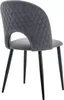 A single gray upholstered chair with black legs is shown from a rear-side angle against a white background. Produktbild-Vorschau