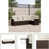 The Living Store 5-tlg. Garten-Sofagarnitur mit Kissen Produktbild-Vorschau 1