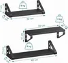 Scaffale da parete Relaxdays, set da 6 pezzi, 3 misure: Anteprima dell’immagine prodotto 4