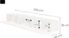 HAJDUK FURNITURE Mobile TV Sospeso Bianco Lucido 270 cm Anteprima dell’immagine prodotto 3