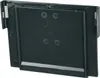 The back of a dark gray plastic coffee machine part with screw holes and text. Produktbild-Vorschau