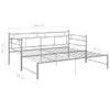Divano letto allungabile in metallo grigio 90x200 cm Anteprima dell’immagine prodotto 14