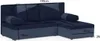 Ecksofa Polo mit Schlaffunktion - Marineblau/Schwarz Produktbild-Vorschau 6