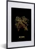 MuchoWow® Gerahmtes Poster Karte - Bonn - Gold - Stadtplan Produktbild-Vorschau 1
