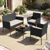 COSTWAY Polyrattan Gartenmöbel Set, Outdoor Gartengarnitur, Produktbild-Vorschau 8