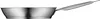 A side view of a stainless steel frying pan on a white background. Produktbild-Vorschau