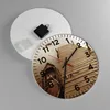 Wanduhr - Rund - Glasuhr - Brücke Boot Sepia - 30x30cm - Produktbild-Vorschau 2