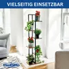 DanDiBo Blumenregal Indoor Metall Schwarz 6 Etagen Holz Produktbild-Vorschau 3