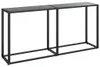 vidaXL Konsolentisch Schwarz 160x35x75,5 cm Hartglas Produktbild-Vorschau 1