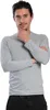 Herren-Langarmshirt mit Rundhalsausschnitt. Grau meliert. : Produktbild-Vorschau 1