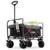AREBOS Bollerwagen faltbar Schwarz | bis 100 kg | wasser- & Produktbild-Vorschau 1