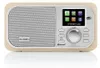 A digital radio with a screen displaying icons and text. Náhled obrázku produktu