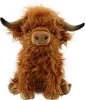 A plush toy of a Highland cow sitting on a white background. Produktbild-Vorschau