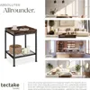A collage showing a side table and various room settings where it could be used. Produktbild-Vorschau