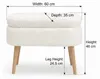 Hanah Home, hoogwaardige poef, 100% melamine, wit, 60x46x35 Productafbeelding-voorbeeld 6