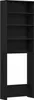 Möbel Waschmaschinenschrank Schwarz Eiche 64x24x190 cm Produktbild-Vorschau 2