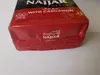 A close-up of the bottom portion of a red coffee package. Produktbild-Vorschau