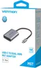 Vention Adattatore da USB-C a doppio HDMI MST 0,15 m Grigio Anteprima dell’immagine prodotto 4