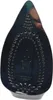 The sole of a black iron is shown against a white background. Produktbild-Vorschau