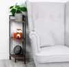 Rohový kovový regál, 3 police z MDF, 23,5 x 23,5 x 76 cm Náhled obrázku produktu 9