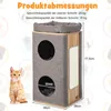COSTWAY 3-poziomowy drapak dla kota, domek dla kota z Podgląd zdjęcia produktu 8
