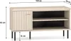 A product shot of a shoe cabinet with dimensions indicated. Produktbild-Vorschau