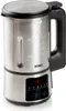 A stainless steel soup maker with a black handle and a digital display. Produktbild-Vorschau