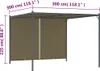 The Living Store Zahradní pergola s výsuvnou střechou 3x3 m Náhled obrázku produktu 7