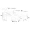 Garten-Lounge-Set Outdoor-Ecksofa + Glas-Couchtisch Jamila Produktbild-Vorschau 13