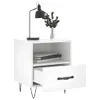 vidaXL Nachttische 2 Stk. Hochglanz-Weiß 40x35x47,5 cm Produktbild-Vorschau 4
