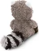 A plush toy raccoon seen from the back, sitting down with its tail extended. Podgląd zdjęcia produktu