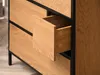 Schmale Kommode MAIRA – Eiche/Schwarz Produktbild-Vorschau 8