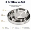 IMEX Tepsi plechy 3 ks nerezové kulaté 28/32/36 cm Náhled obrázku produktu 2