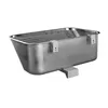 A stainless steel sink basin with mounting brackets, shown against a white background. Produktbild-Vorschau