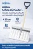 A snow shovel is shown in a snowy environment with marketing text and icons. Anteprima dell’immagine prodotto
