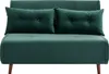 2-Sitzer Schlafsofa in Velours flaschengrün - URIBIA Produktbild-Vorschau 1