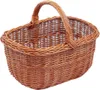 A close-up view of a woven basket with a handle. Produktbild-Vorschau