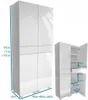 słupek łazienkowy 80cm (2x40) wiszący stojący biały mat + Podgląd zdjęcia produktu 5