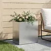 vidaXL Garten-Pflanzgefäß Silber 50 x 30 x 40 cm Verzinkter Produktbild-Vorschau 2
