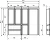 ORGA-BOX Junker Slim Besteckeinsatz 525 x 476 mm Lavagrau Produktbild-Vorschau 2