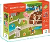 The image shows the packaging of a magnetic farm game, with various farm-themed magnets depicted on the front. Podgląd zdjęcia produktu