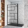 Schwarz Walkin Duschkabine 100x200cm unregelmäßige Form Produktbild-Vorschau 1