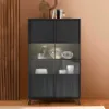 Moderne Design-Vitrine für Wohnzimmer, 2 Glastüren, Modell Produktbild-Vorschau 5