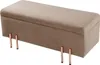 Cassapanca 'Dals' in velluto gambe in metallo 100 x 40 x 42 Anteprima dell’immagine prodotto 2