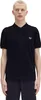 Fred Perry Polo schwarz einfarbig Baumwolle Produktbild-Vorschau 4