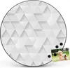 Design Stahlmagnettafel Schwarz Rund 47cm Weisse Dreiecke Produktbild-Vorschau 7