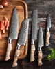 Sada nožů HEZHEN, 5 kusů, damascénská ocel, santoku Náhled obrázku produktu 7