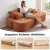 2-in-1 Cord Schlafsofa, modulares Bodensofa mit Kissen, 196 Produktbild-Vorschau 8