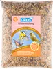 A bag of bird seed with a label showing birds. Produktbild-Vorschau
