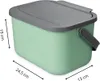 Poubelle de tri4,5 L Avec Couvercle Et Poignée Vert-Gris Voir les images du produit 6